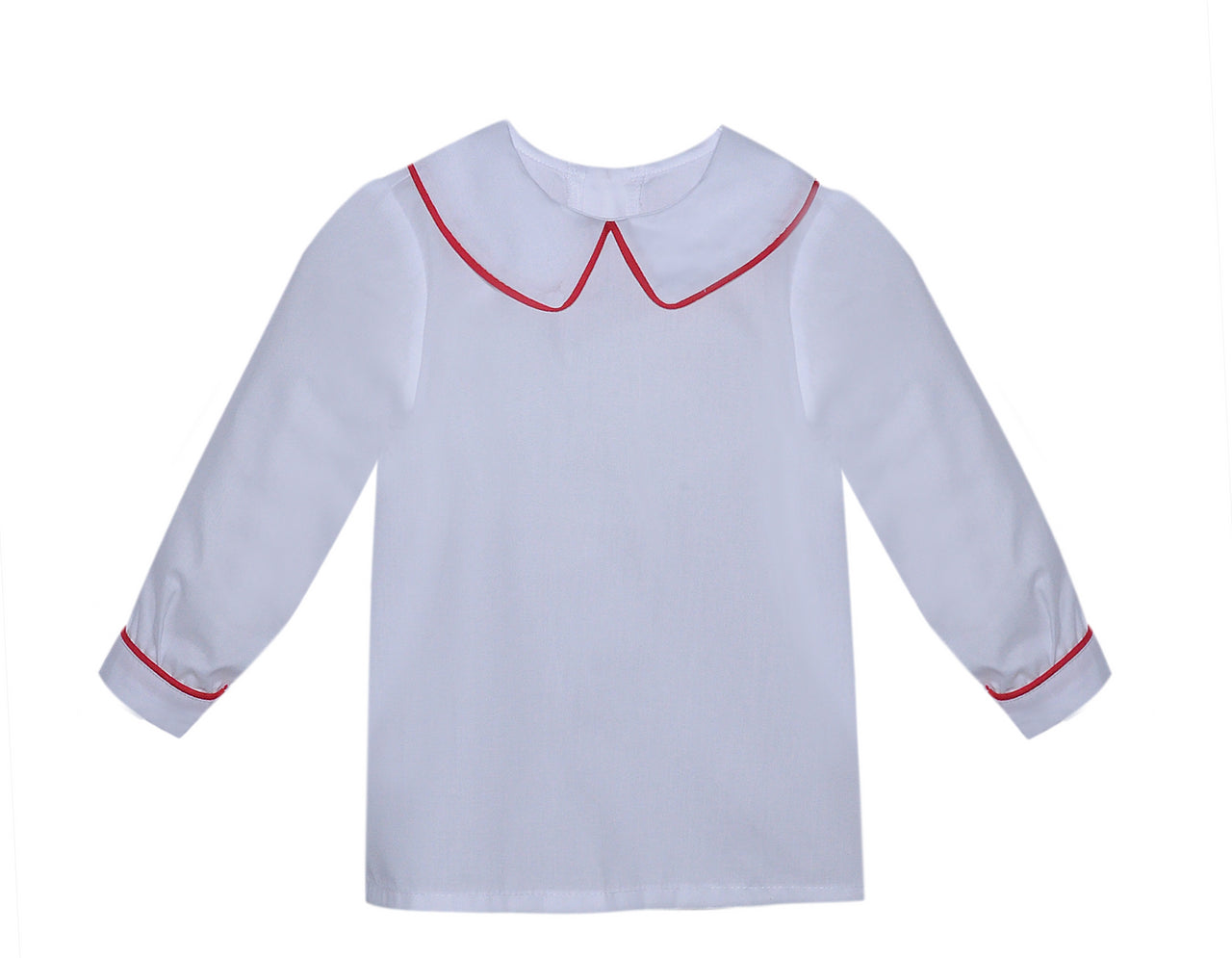 Red Boy Piped Long Sleeve Shirt