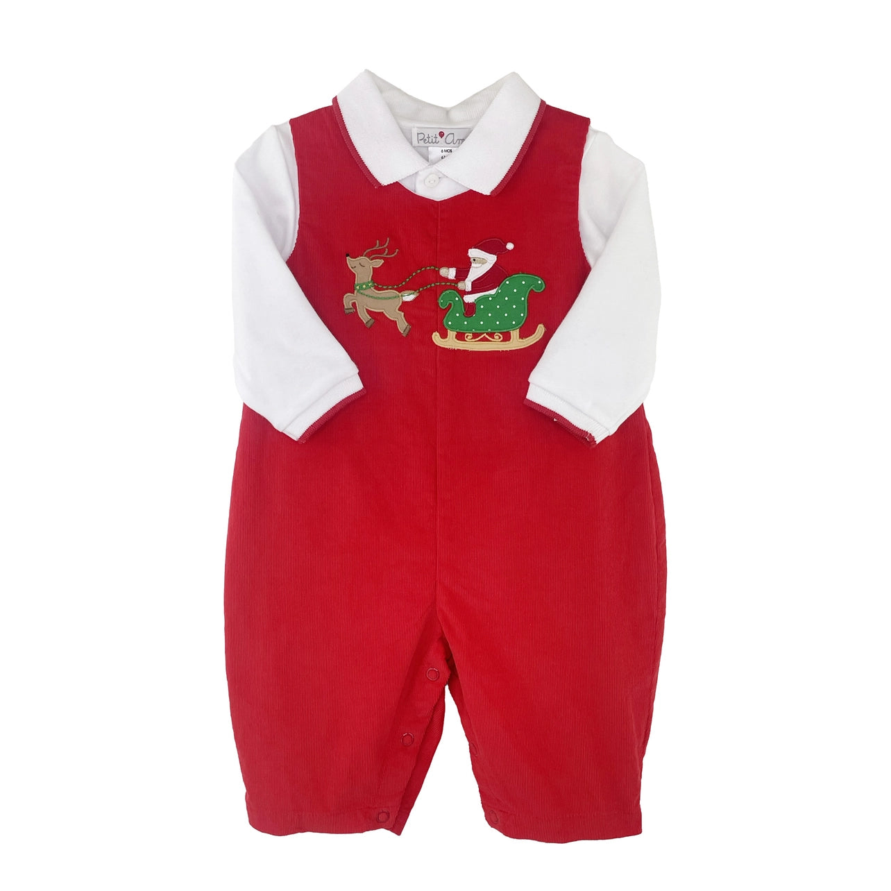 Holiday Longall With Reindeer Applique