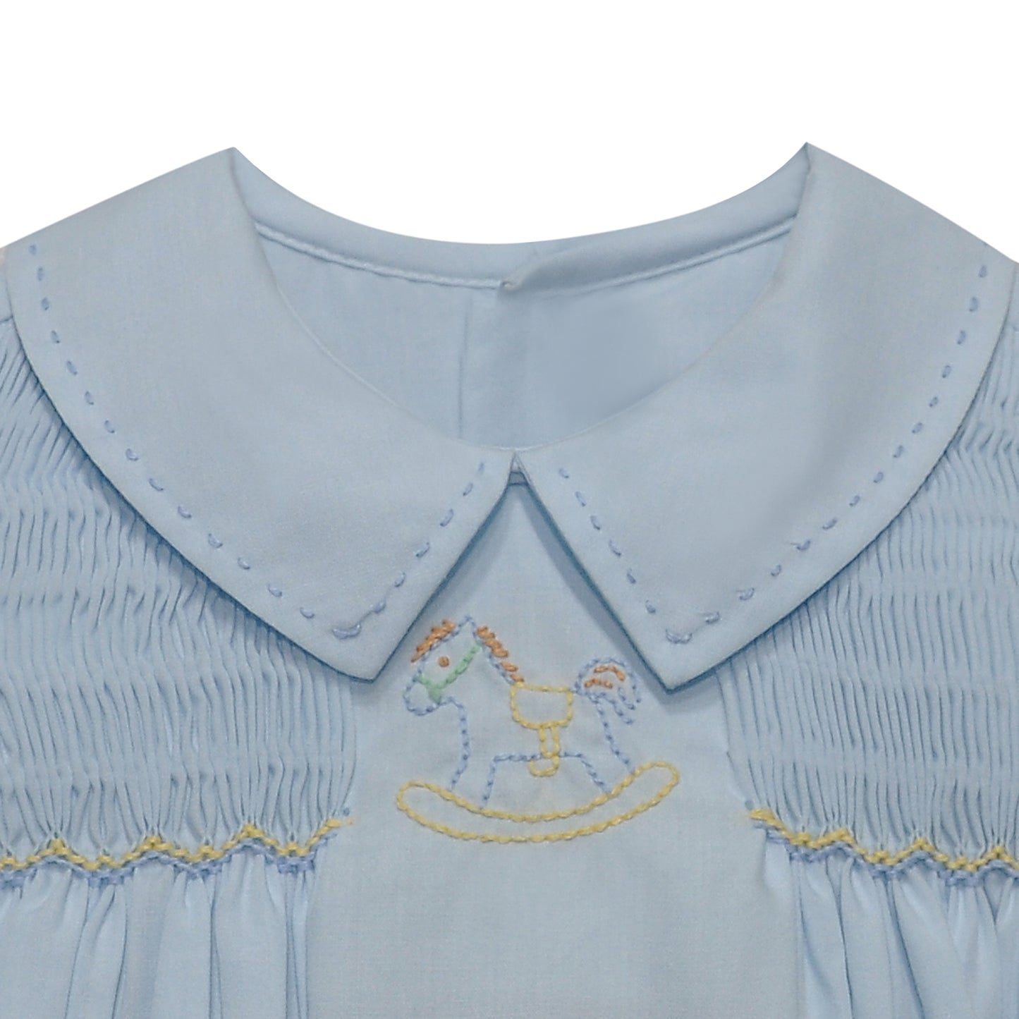 Blue Emerson Boy Bubble - Rocking Horse