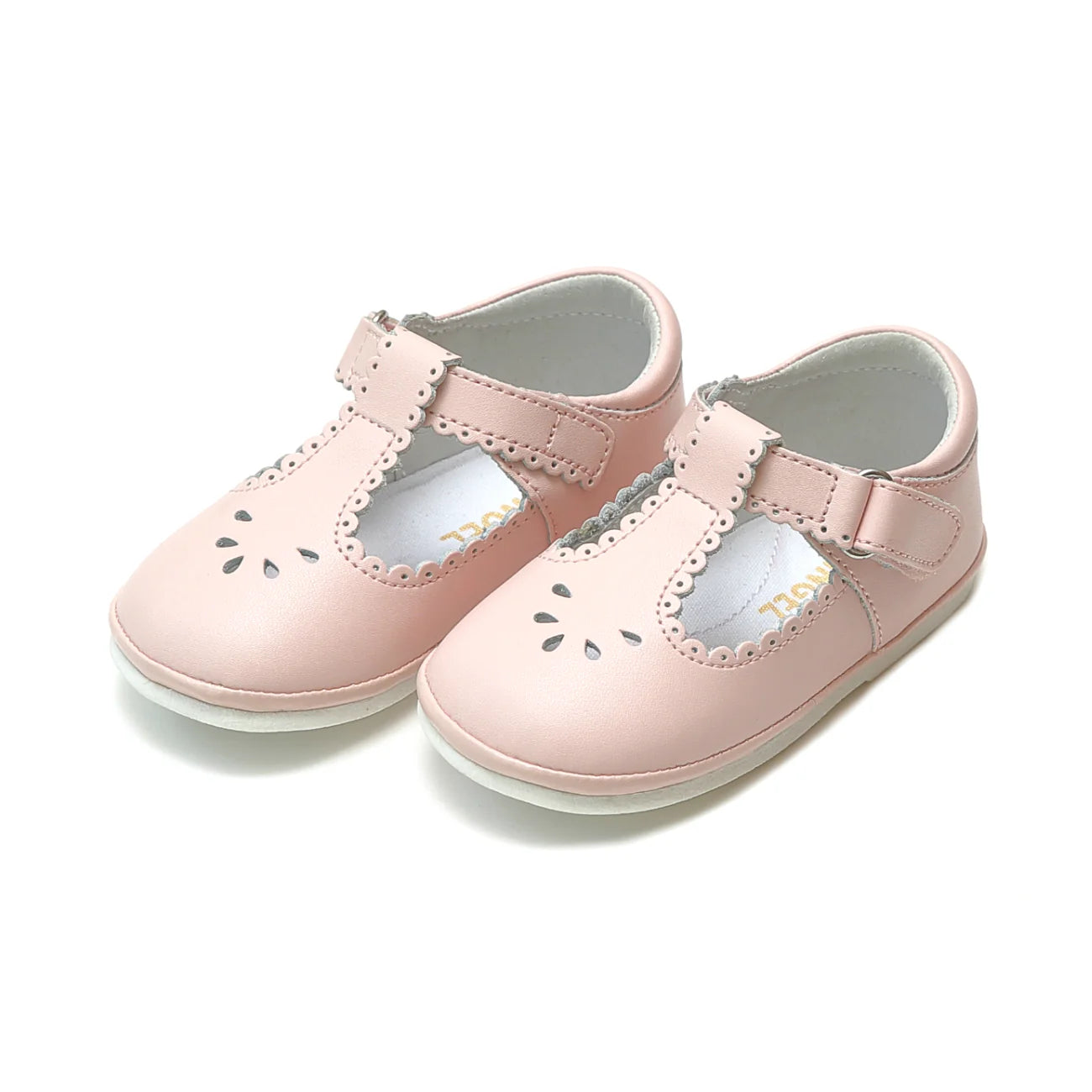 Dottie Scalloped T-Strap Mary Jane Pink