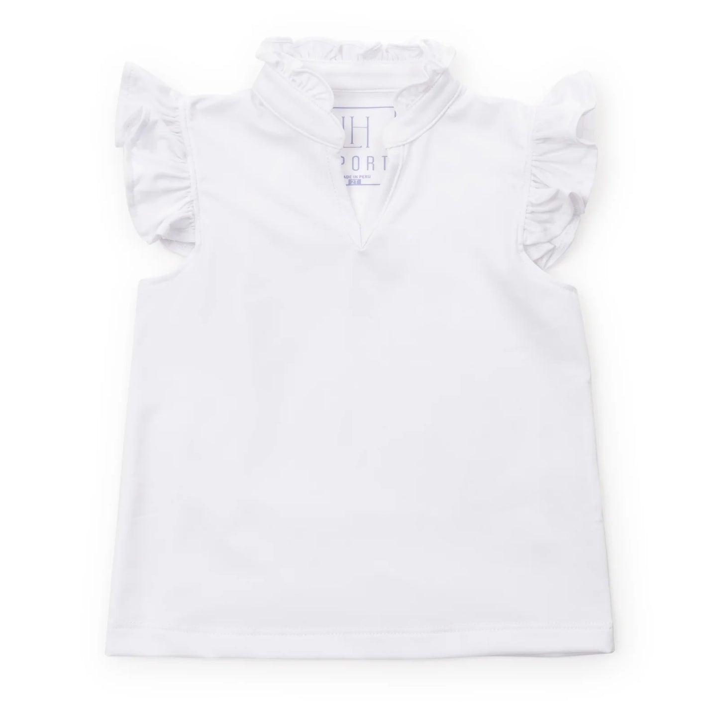 Ellie Girls' Sleeveless Performance Top - White