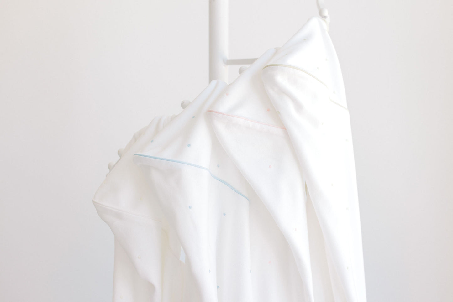 Embroidered Dots Hooded Towel