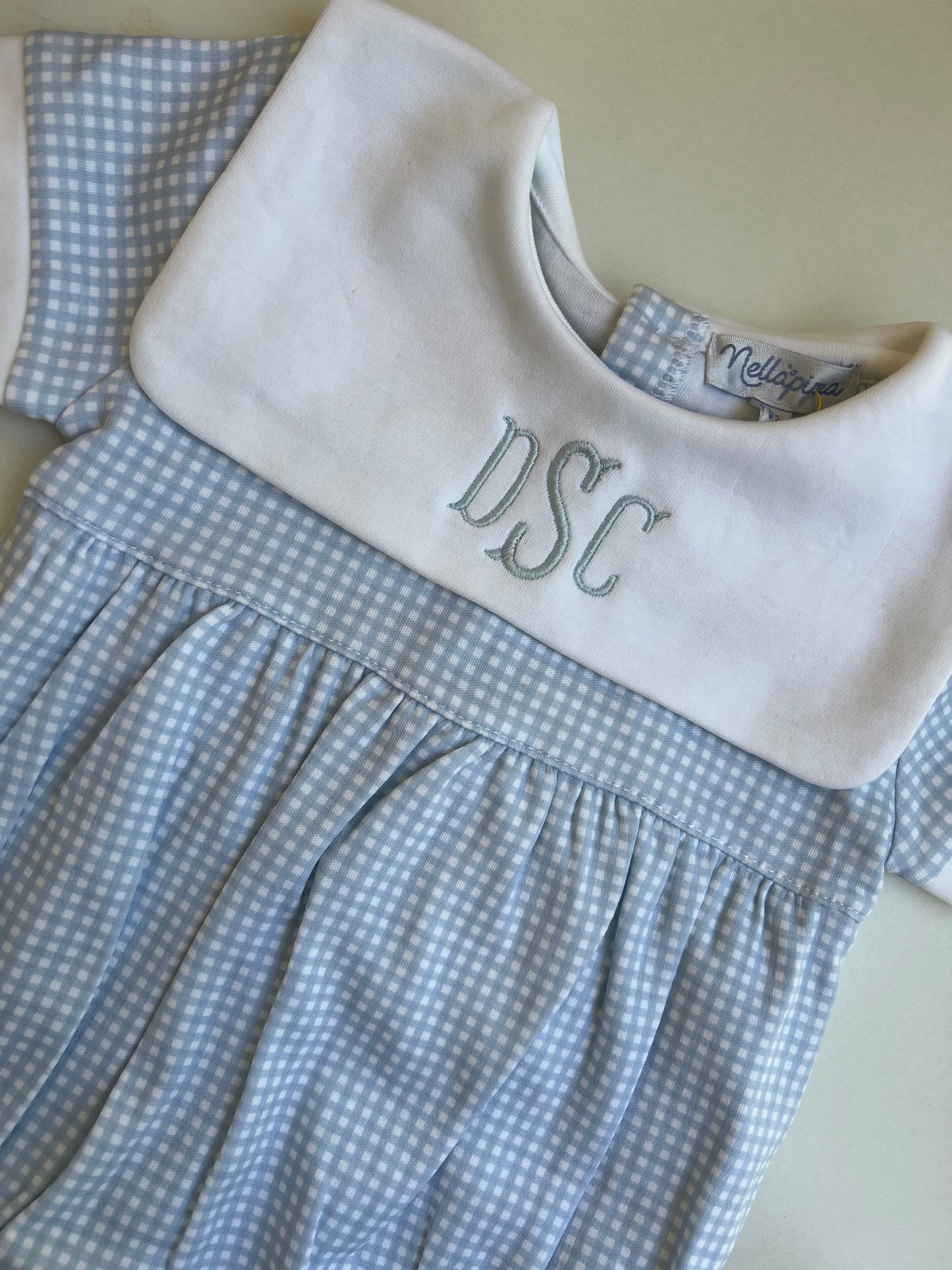 Blue Gingham Baby Bubble