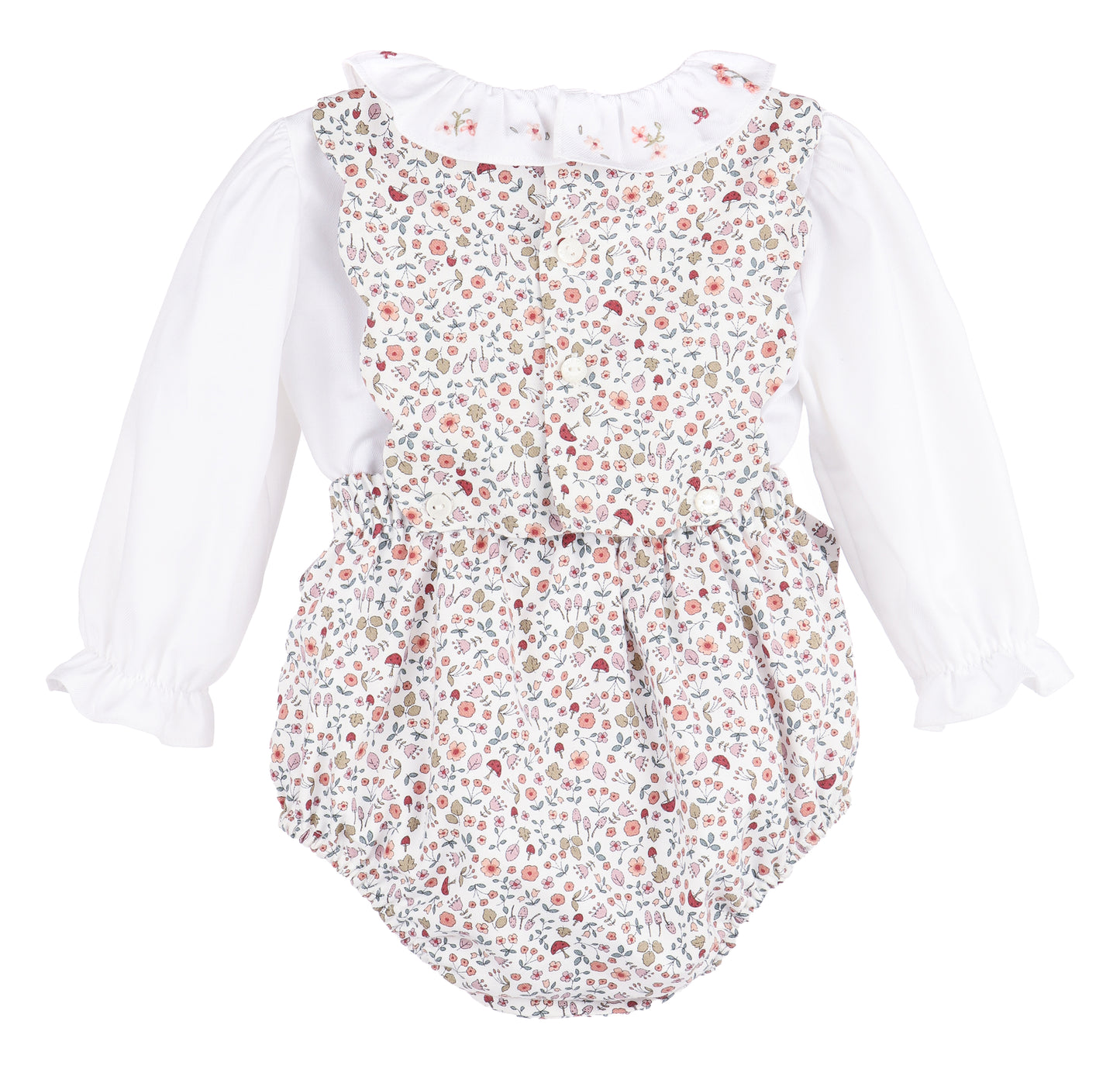 Woodland Scallops Overall Red