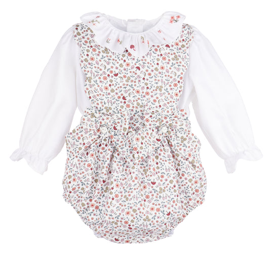 Woodland Scallops Overall Red