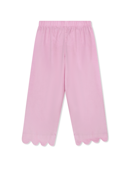 Samantha Scallop Pant - High Point Pink Corduroy