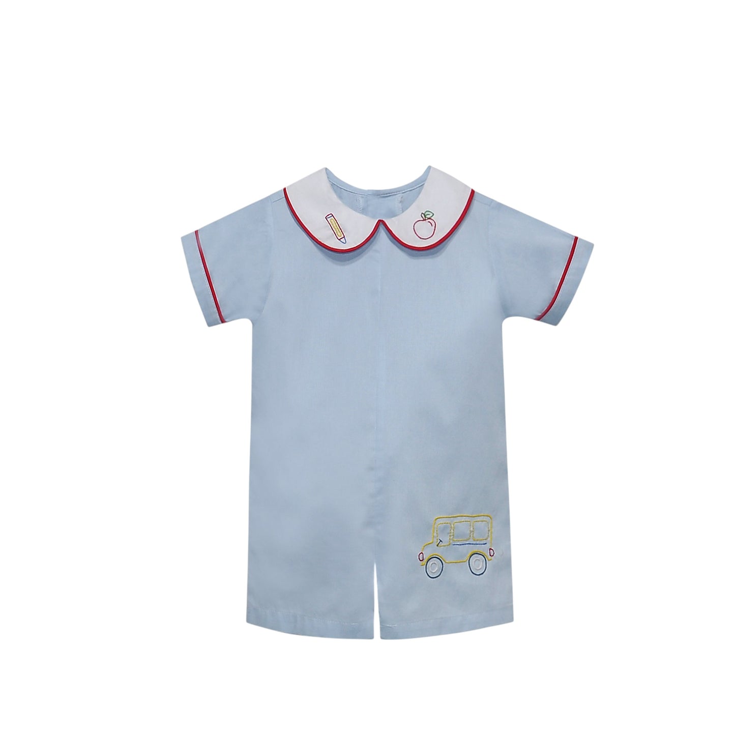 Royal Blue William Romper - School Bus