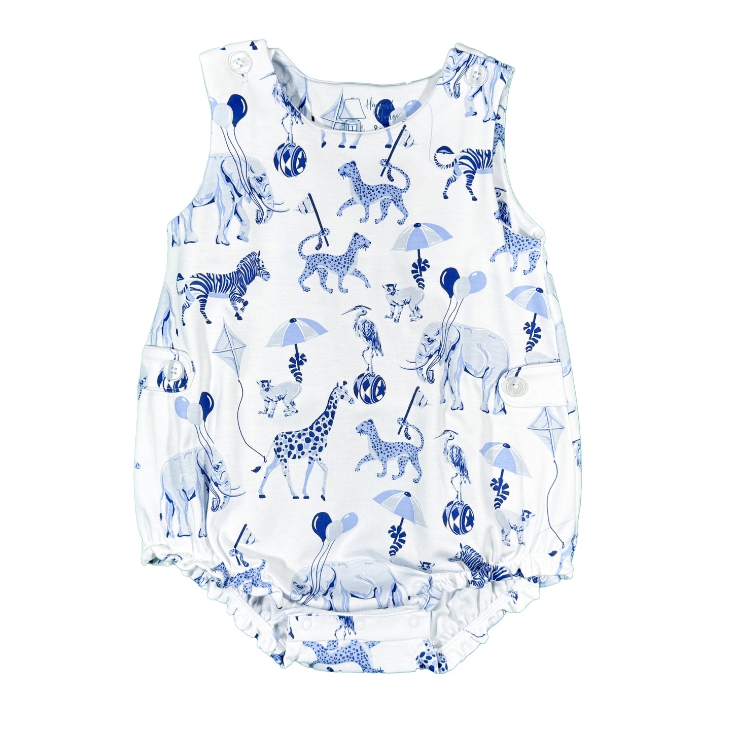 Boy Sleeveless Bubble in Chinoiserie Safari