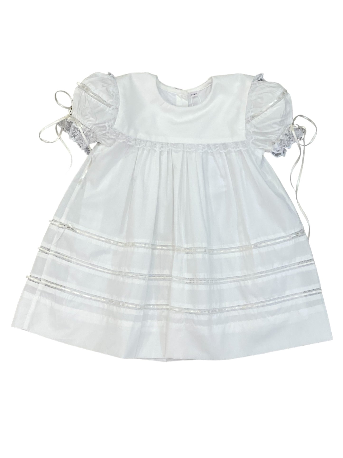 Victoria White Lace Ribbon Dress