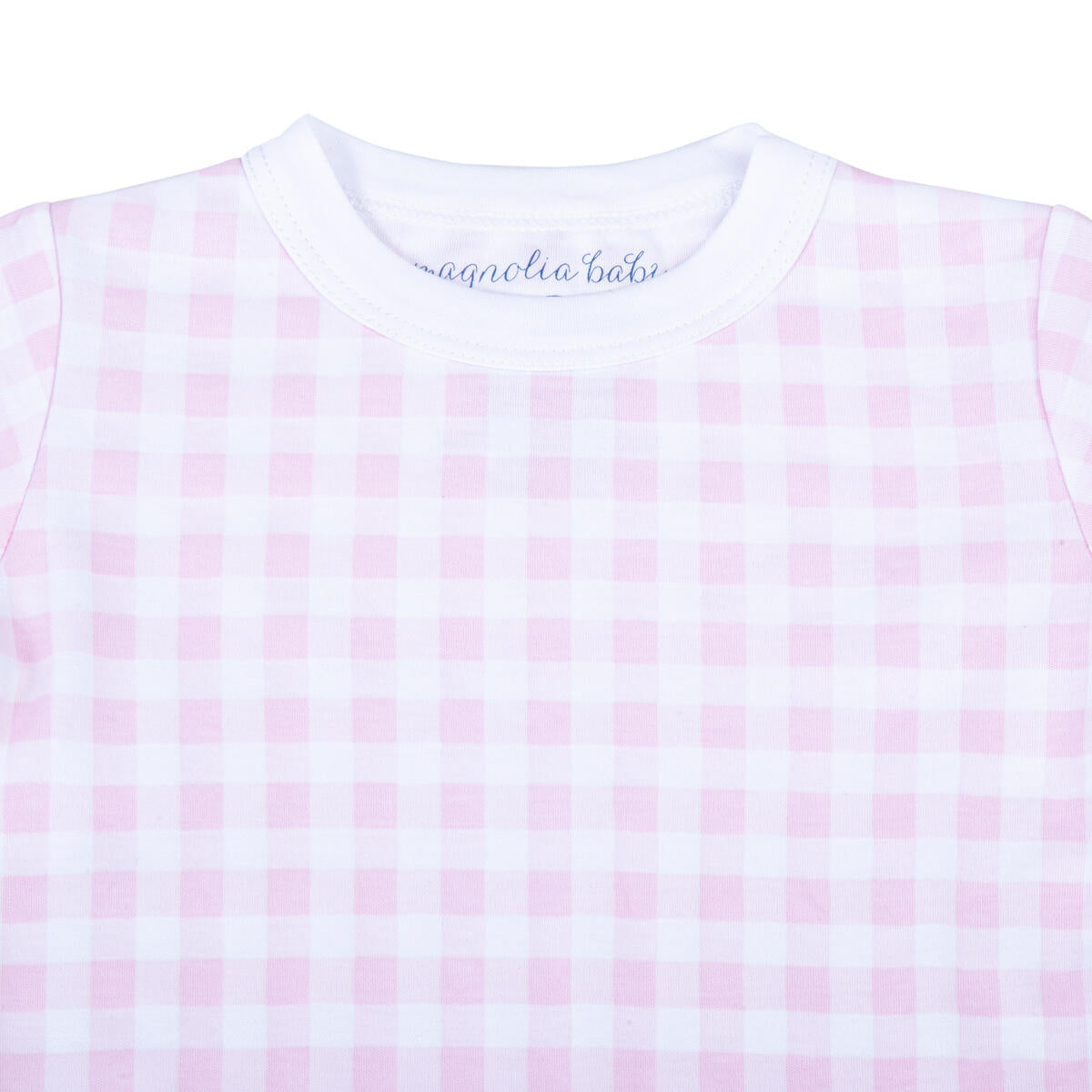 Baby Checks Long Pajamas Pink
