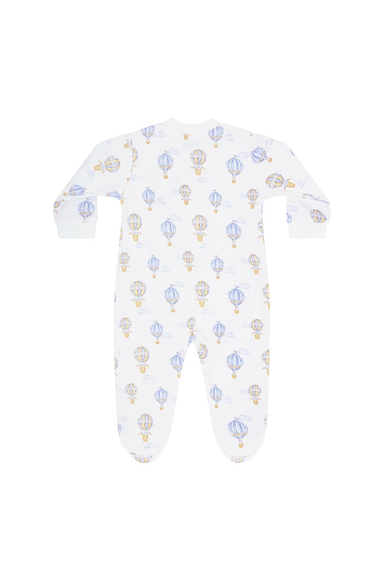 Blue Balloons Zippered Footie