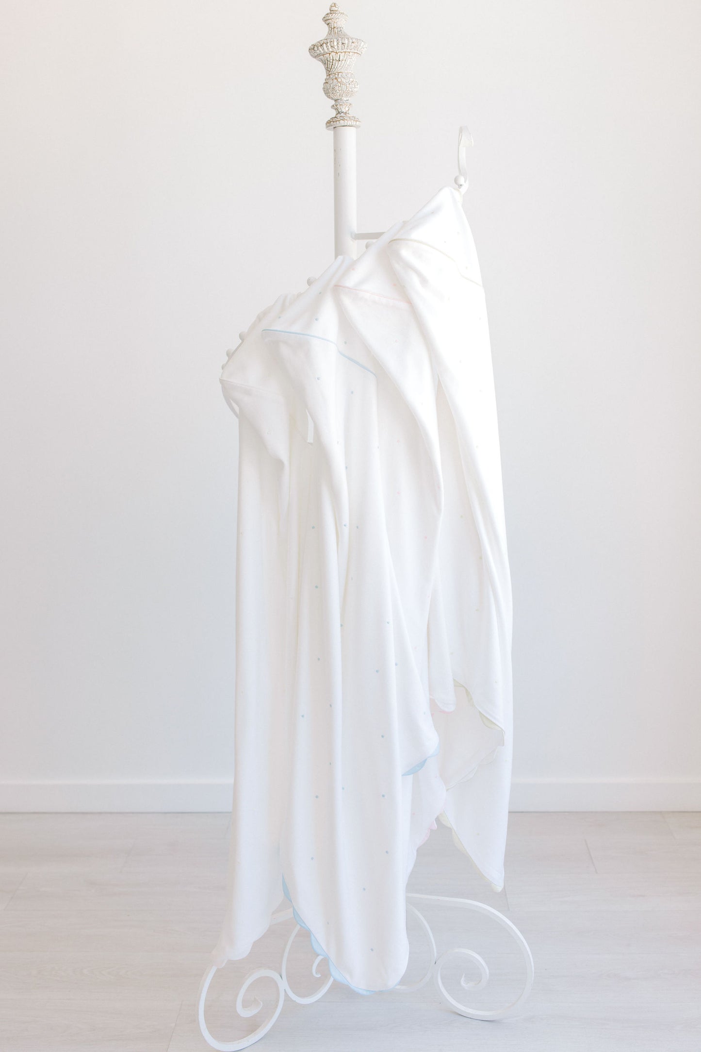 Embroidered Dots Hooded Towel