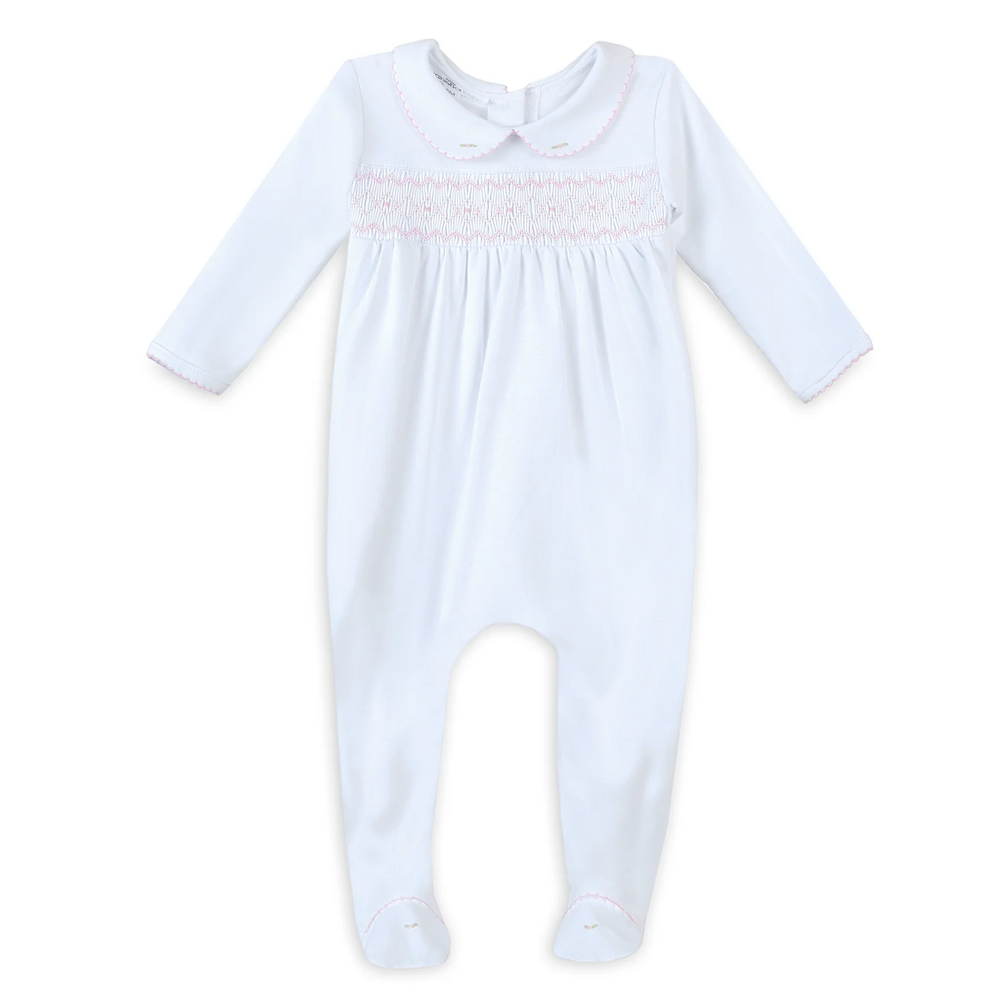 Lizzie's Classic Smocked Footie - Pink