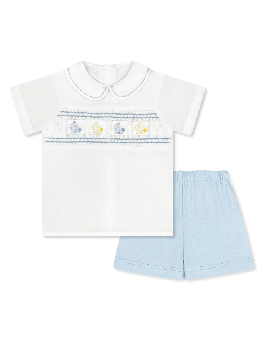 Noah Ribbon Short Set - Beaumont Blue