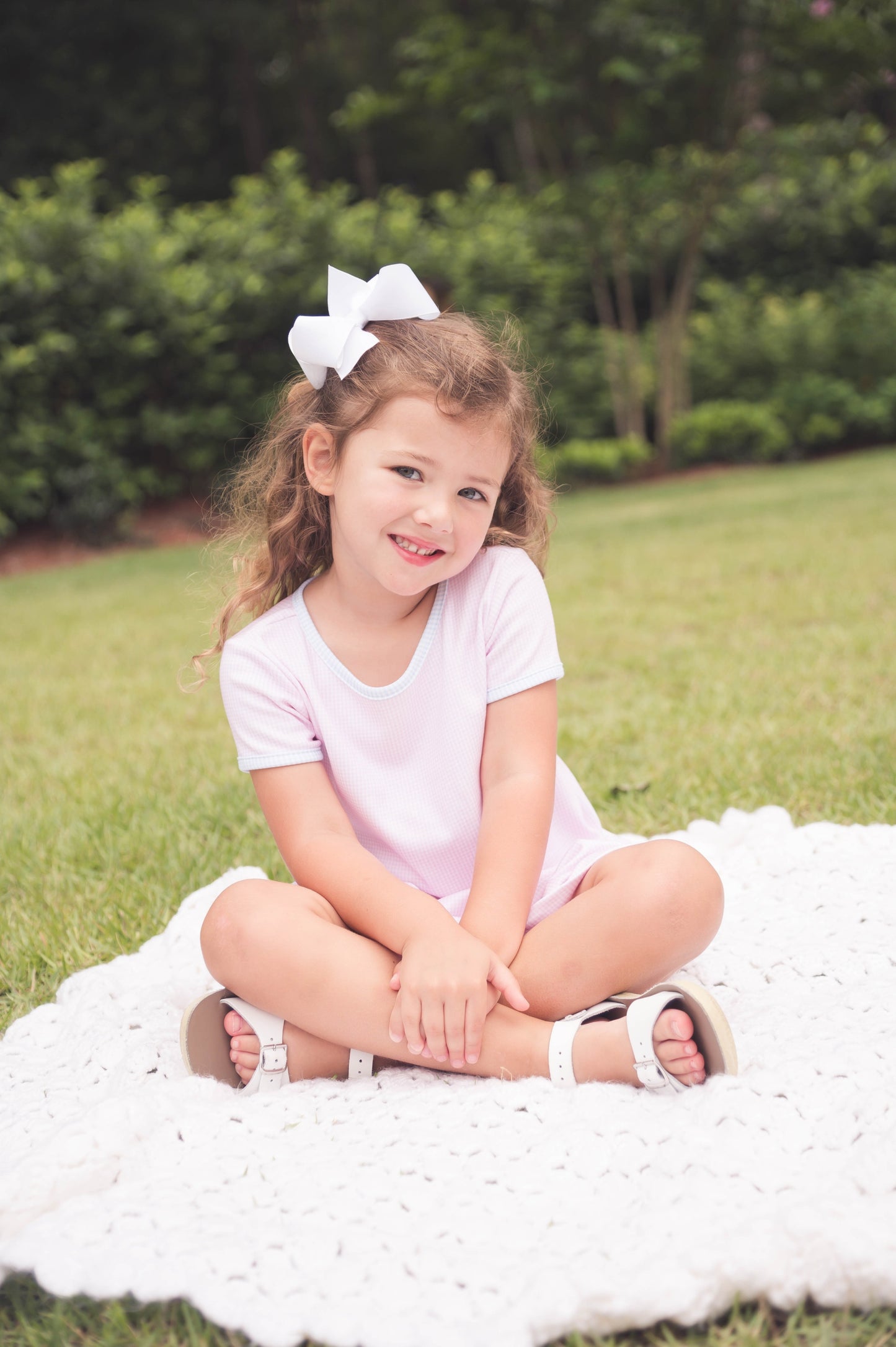 Faith Dress Baby Pink Mini Gingham