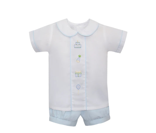 White Birthday Ashley Boy Short