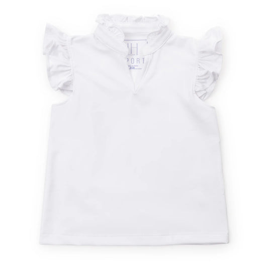 Ellie Girls' Sleeveless Performance Top - White