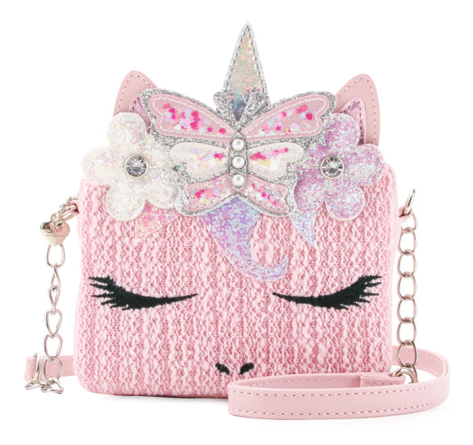 Miss Gwen Unicorn Tweed Crossbody Bag