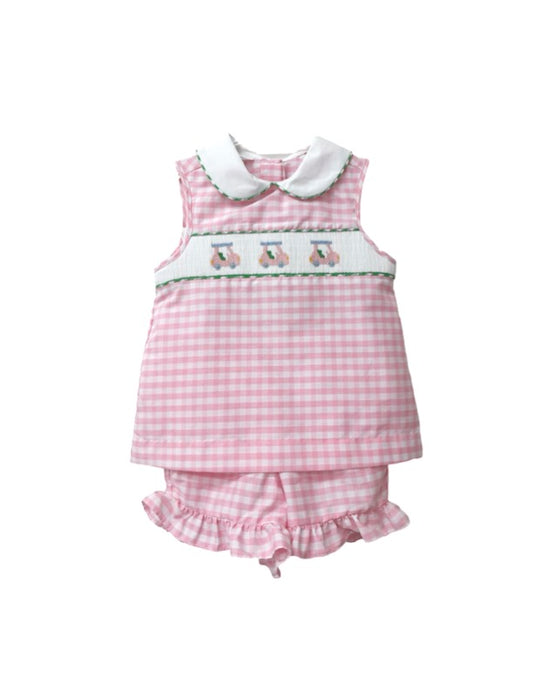 Smocked Pink Golf Cart Short Set