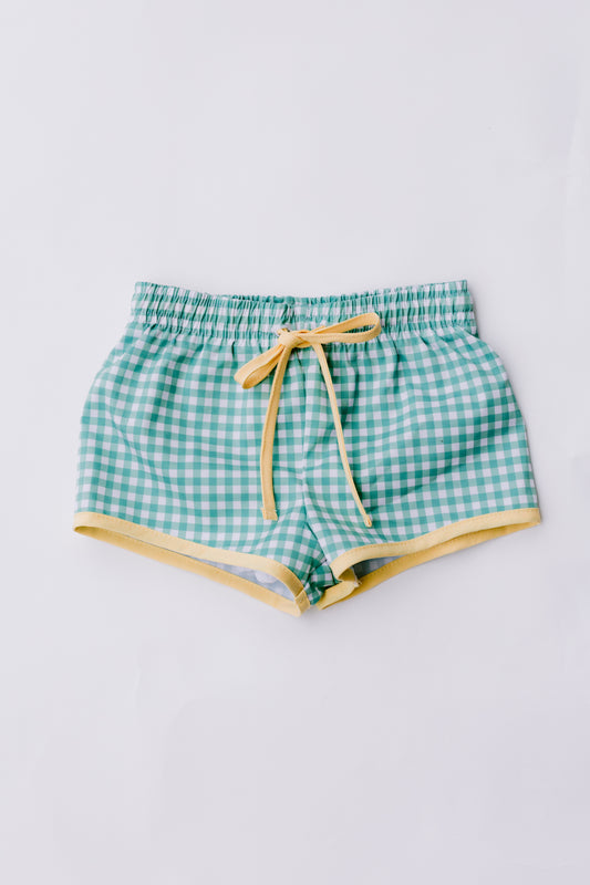 Green Gingham Swim