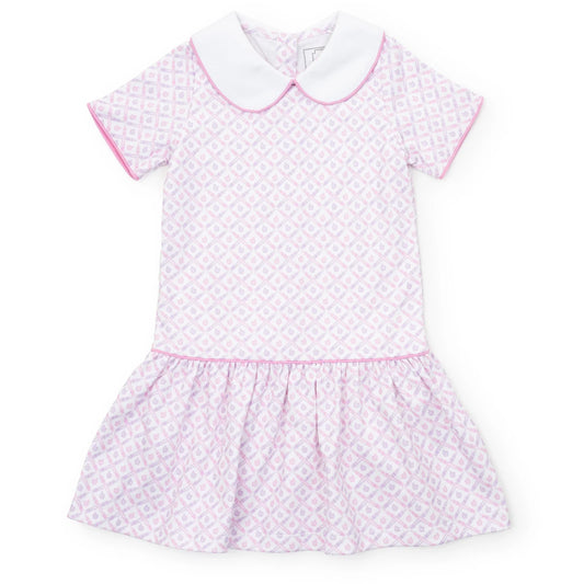 Libby Girls Dress - School Plaid Pink