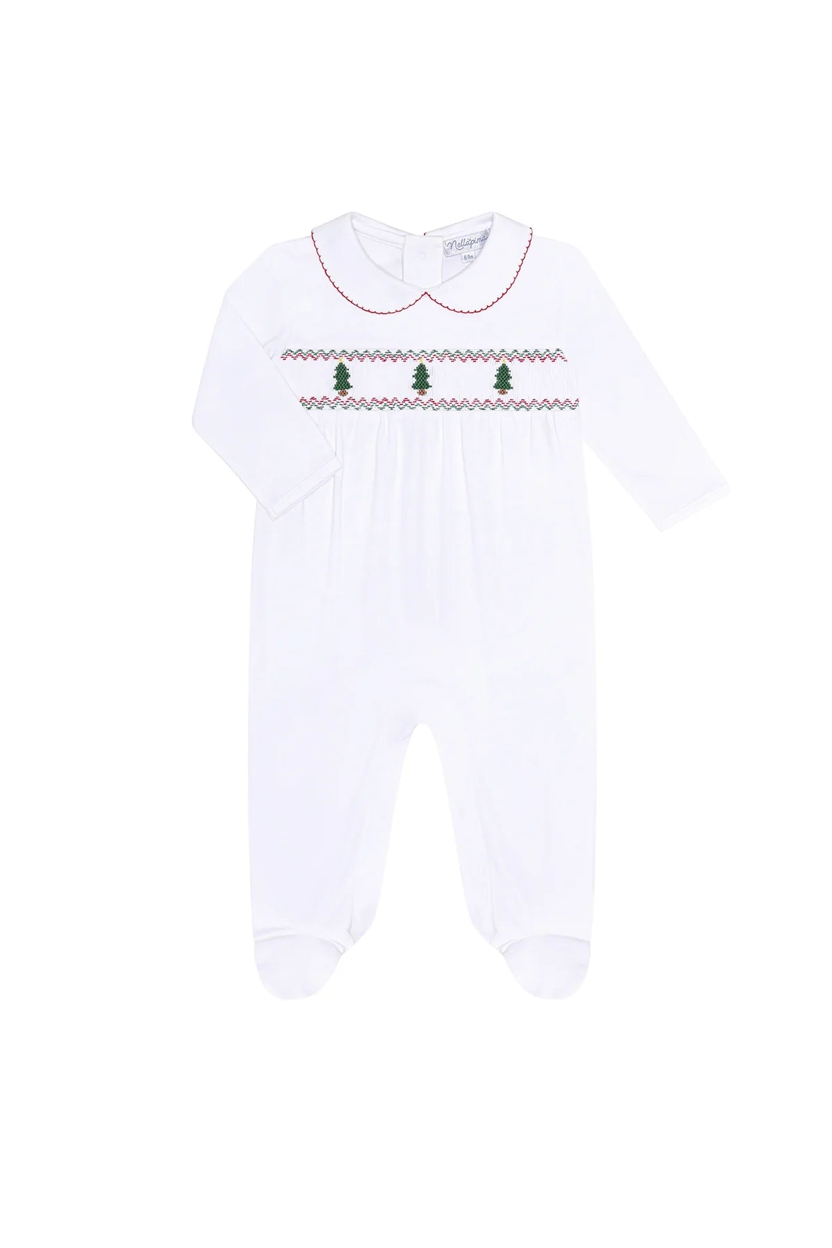 Christmas Tree Smocked Footie