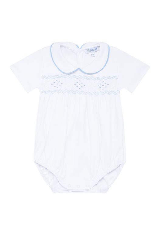 Nella Smocked Bubble Blue