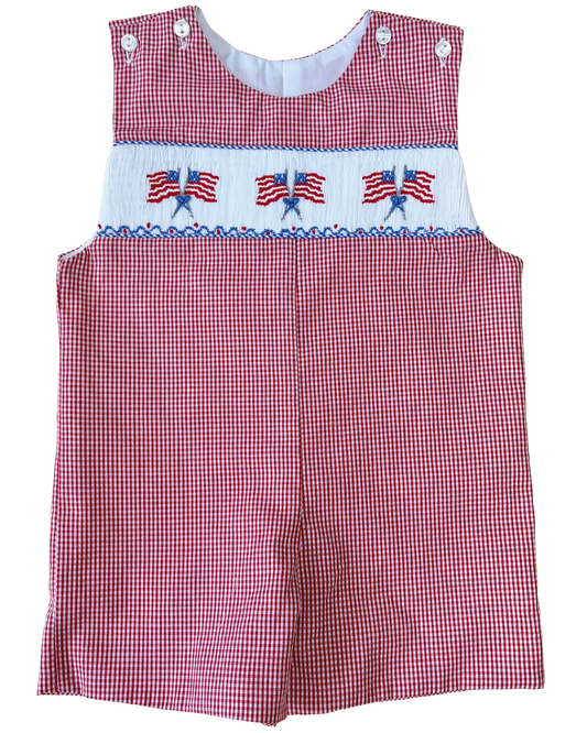 Flag Smocked Jon Jon