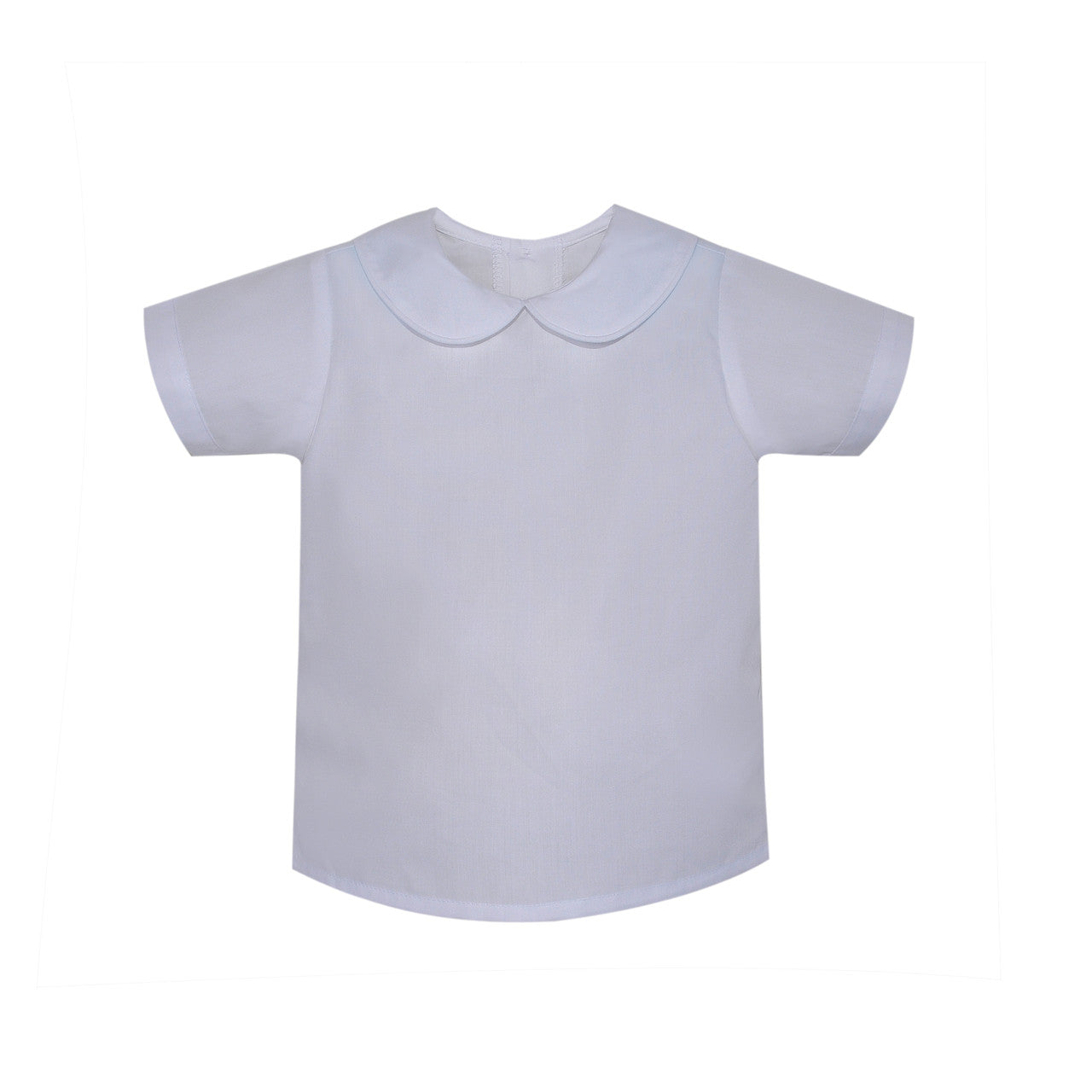 White Boy Piped Short Sleeve Shirt