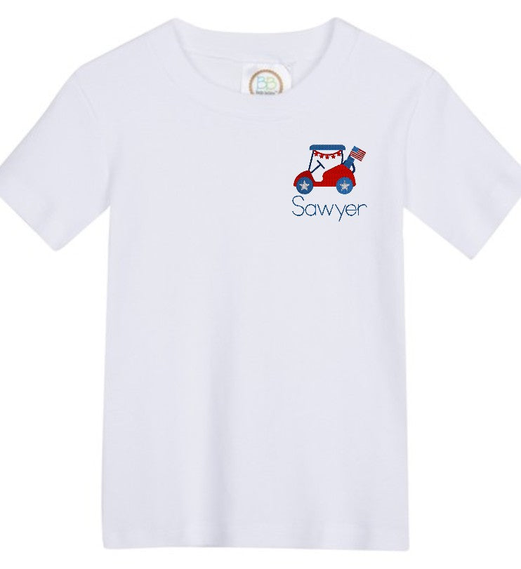 Americana Blank Boys Short Sleeve Tee Shirt
