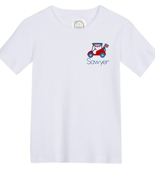 Americana Blank Boys Short Sleeve Tee Shirt
