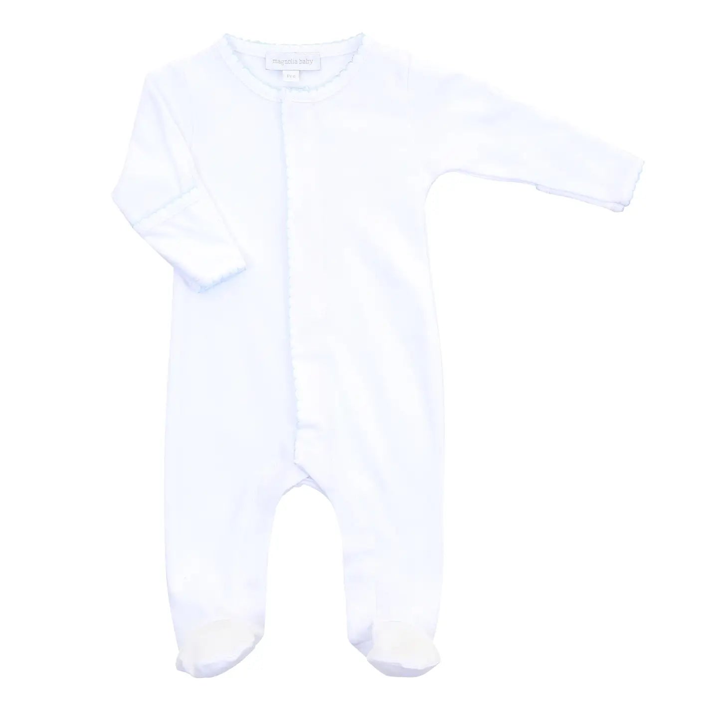 Solid Essentials White and Blue Footie