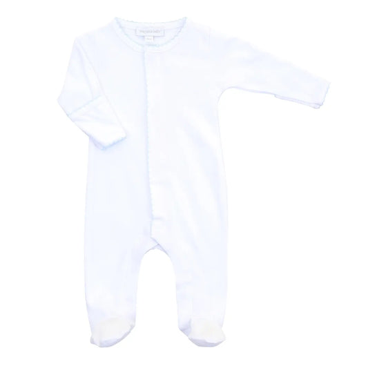 Solid Essentials White and Blue Footie