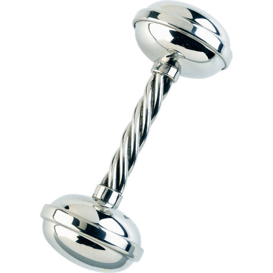 Salisbury Pewter Dumbell Rattle Twist Handle