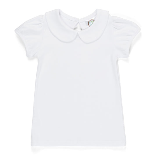 Girls Short Sleeve Peter Pan Collar