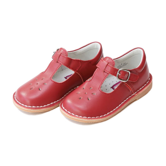 Joy Classic Red Leather T-Strap Mary Jane