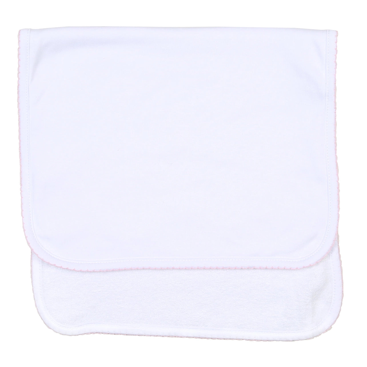 Essentials Pink Trim Burp Cloth