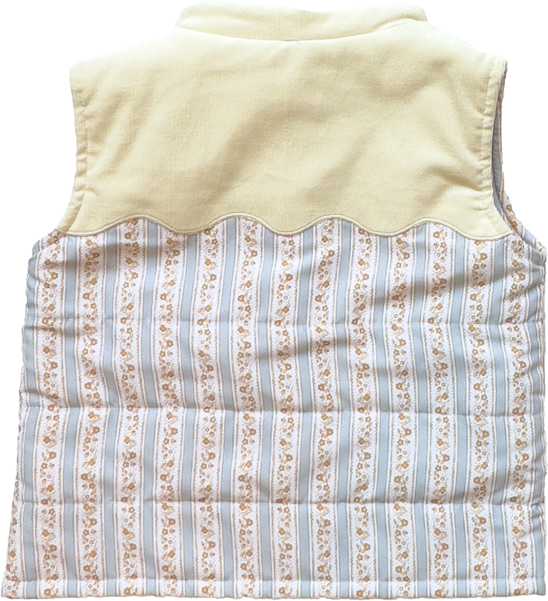 Scalloped Vest - Belleville Stripe