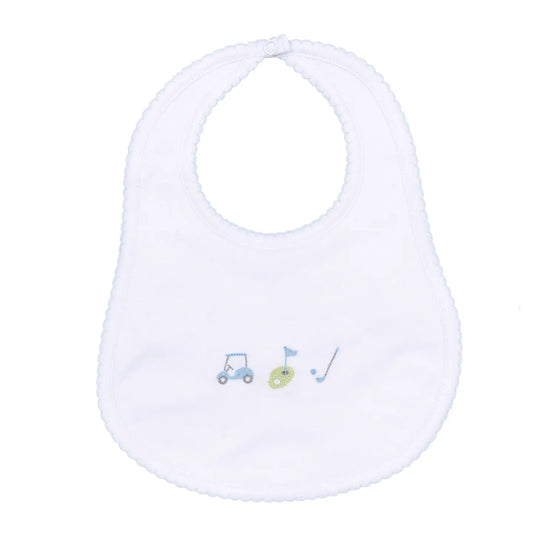 Tiny Tee Time  Bib and Burp Set