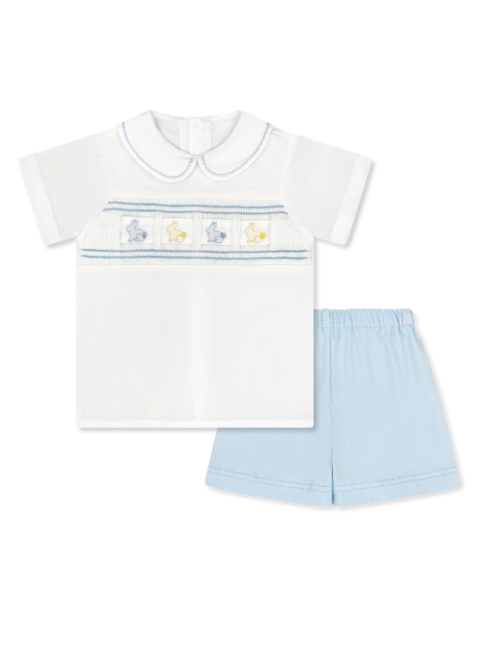 Noah Ribbon Short Set - Beaumont Blue