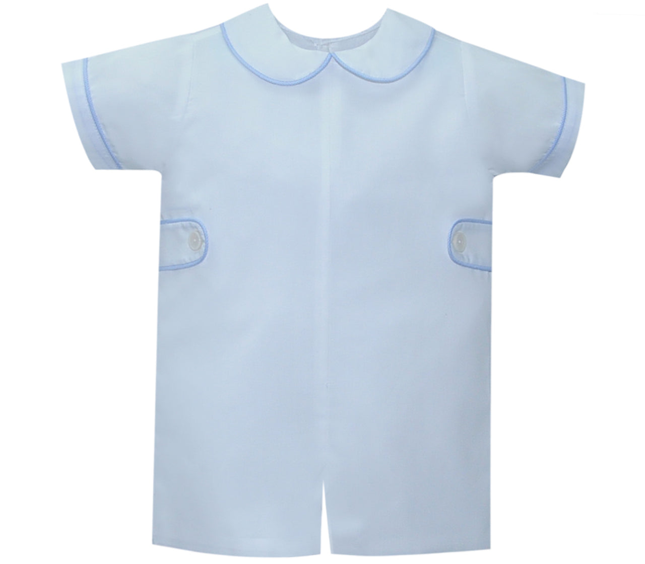 White with Blue Piping - William Romper